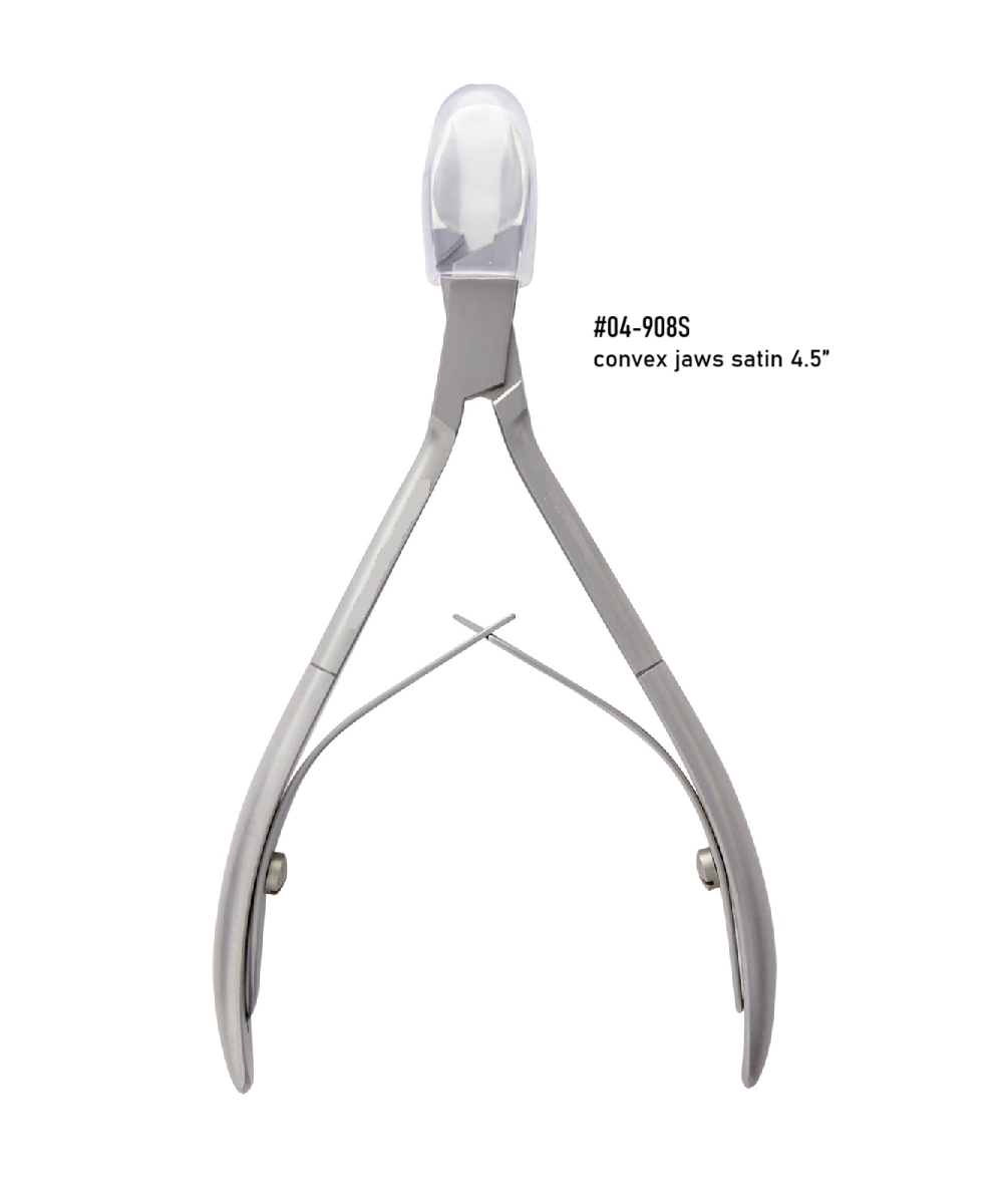 Nail nippers convex jaws satin 4.5”