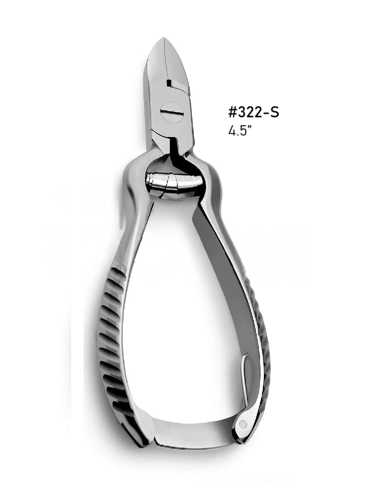 Toenail Nipper Barrel spring w/lock satin concave. 4.5”