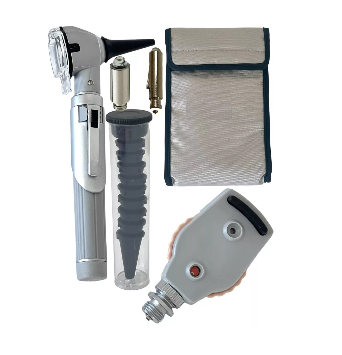 Led F.O Otoscope Ophthalmoscope+2 Extra bulb (Grey), AS-1020