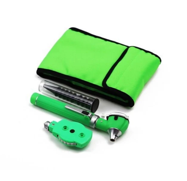 Led F.O Otoscope Ophthalmoscope+2 Extra bulb (Green), AS-1025