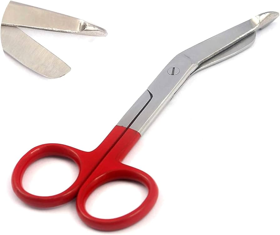LISTER BANDAGE SCISSORS 5.5” RED RING, AS-144RR
