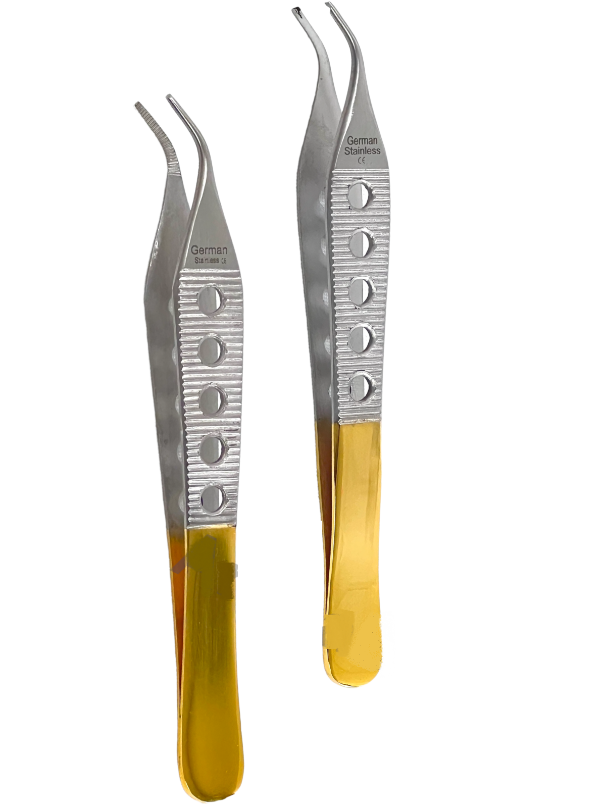 ADSON DRESSING FORCEPS GOLD W/HOLE, AS-249CVD