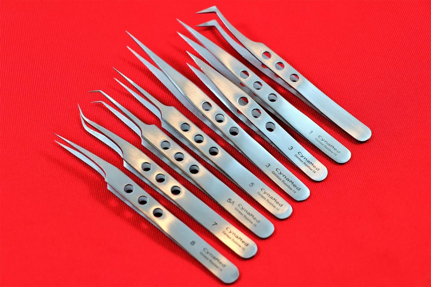 JEWELRY TWEEZER W/HOLE SET OF 8, AS-3060