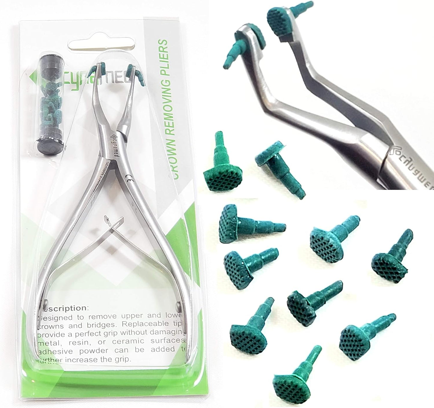 CROWN REMOVER PLIER GREEN PAD, AS-3074