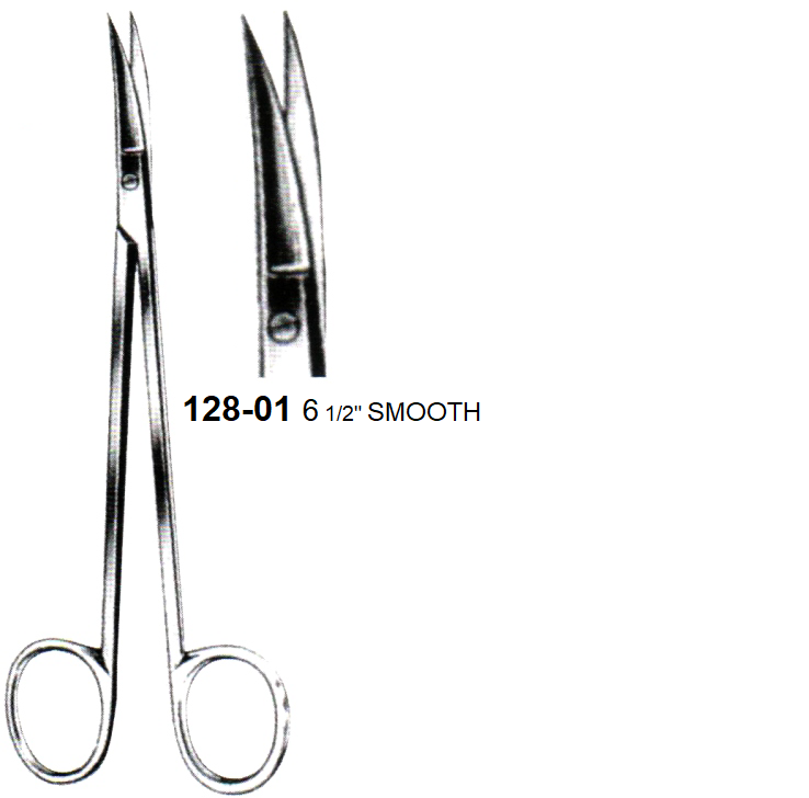 KELLY SCISSORS CURVED(SMOOTH) 128-01
