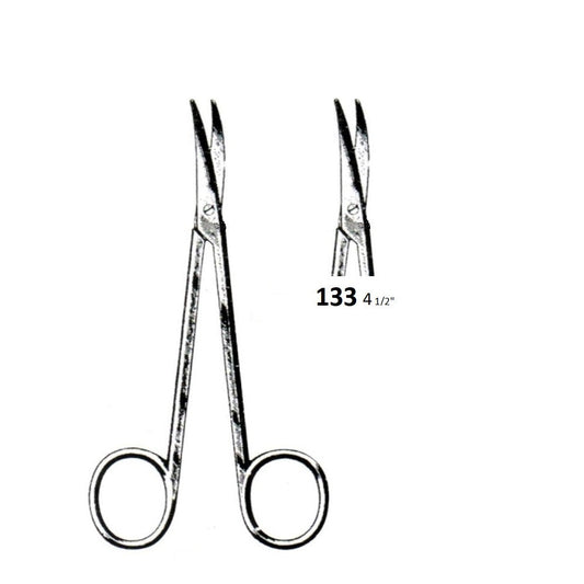 STRABISMUS SCISSORS CURVED 133