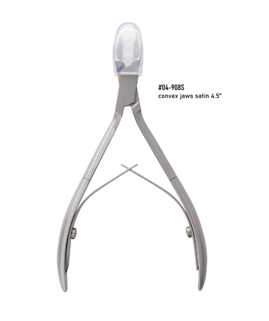 Nail nippers convex jaws satin 4.5”