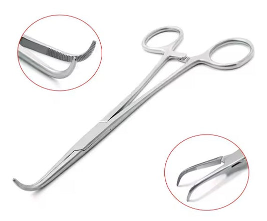 Adson kelly Mixture forceps right angled curved, 7.5”, #164-07