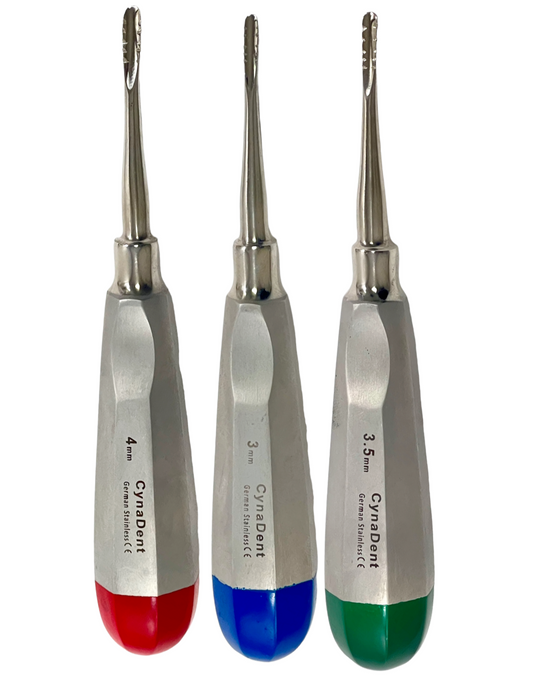 ELEVATOR STR SET OF 3 SERRATED 3+3.5+4MM, AS-4152A