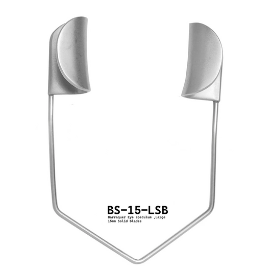 Barraquer Eye speculum ,Large  15mm Solid blades, BS-15-LSB