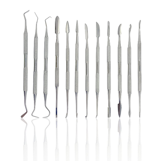 12 PCS STAINLESS STEEL WAX CARVER SET, DK-0029