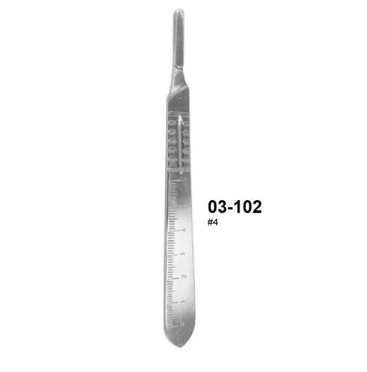 SCALPEL HANDLE #4 GRADUATED WITH SCALE, 03-102