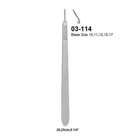 #3LA SCALPEL HANDLE/LONG ANGLED, 03-114