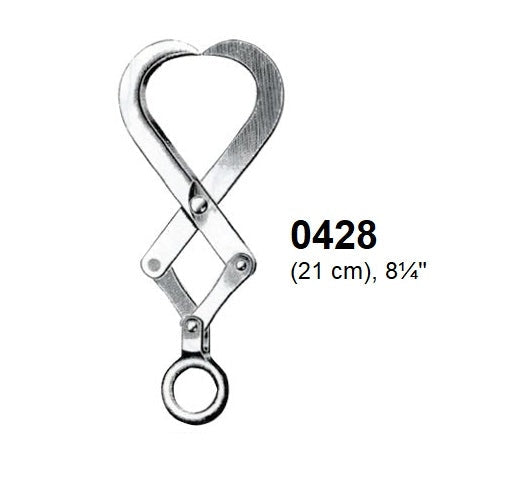 veterinary obstetric hook with movable ring