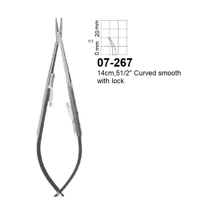 thumbnail image 2 of 2 Castroviejo Needle Holders (Straight & Curved) 7" With Sterilization Cassette 2 of 2