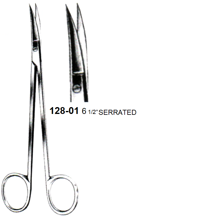 KELLY SCISSORS CURVED 128-01  SER