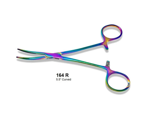 Multicolor Kelly Hemostat Forceps,curved 164 R