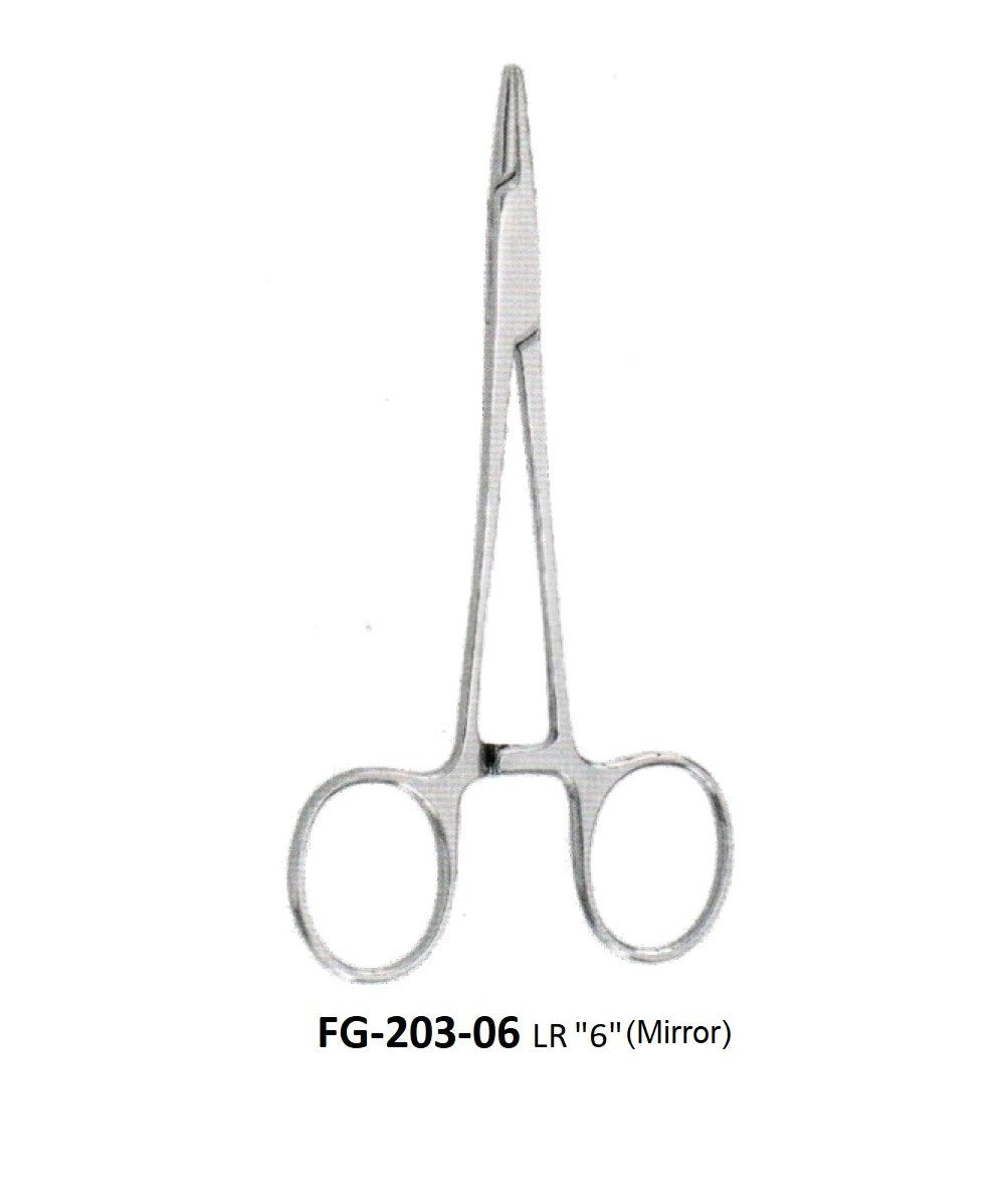 HALSEY NEEDLE HOLDER  (Large Rings) FG-203-06 LR (Mirror)