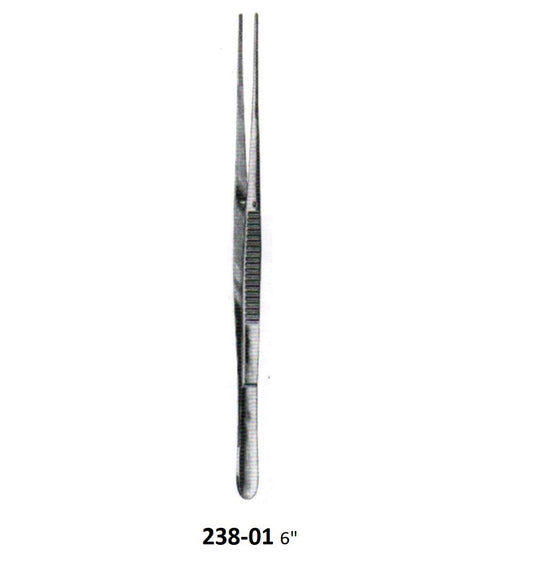 THUMB DRESSING FORCEPS,W/PIN,SERRATED 238-01