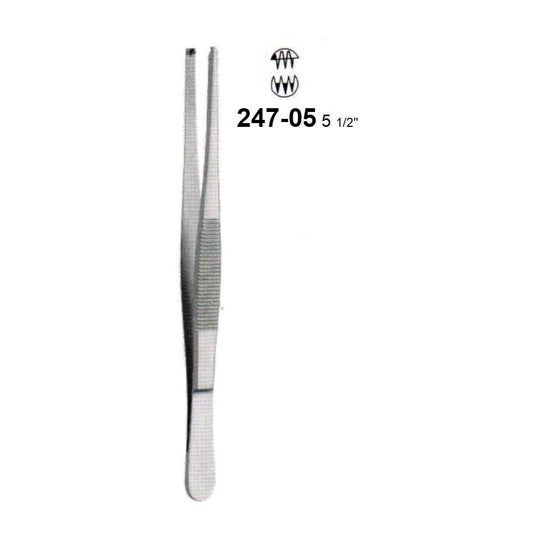 TISSUE FORCEPS, 3x4 TEETH 247-05