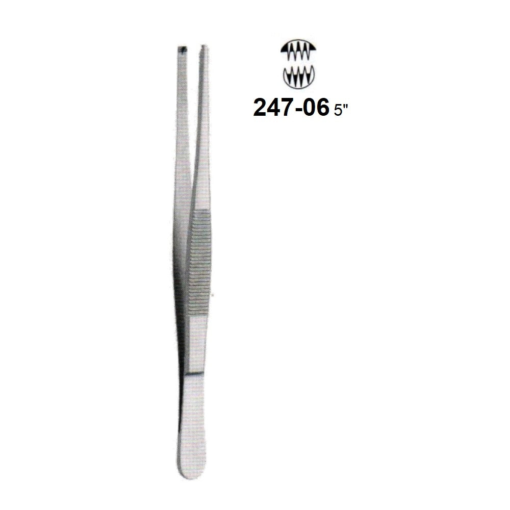 TISSUE FORCEPS, 4x5 TEETH 247-06
