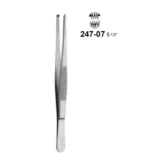 TISSUE FORCEPS, 4x5 TEETH 247-07