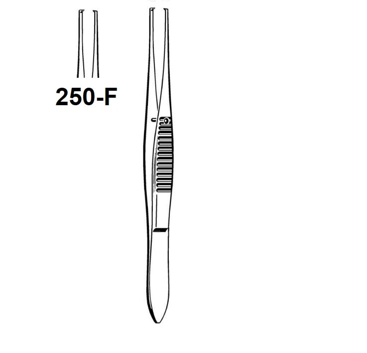 IRIS FORCEPS STARIGHT 1x2 TEETH(DELICATE) 250-F