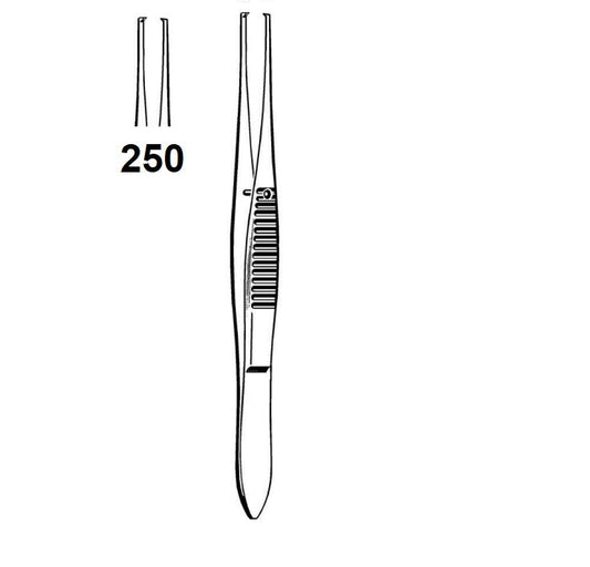 IRIS FORCEPS STRAIGHT 1x2 TEETH 250