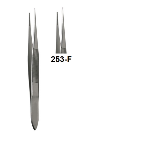 EYES DRESSING FORCEPS SERRATED STRAIGHT(DELICATE) 253-F