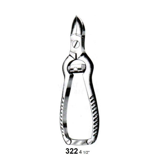 NAIL NIPPER, CONCAVE EDGE WITH BARREL 322