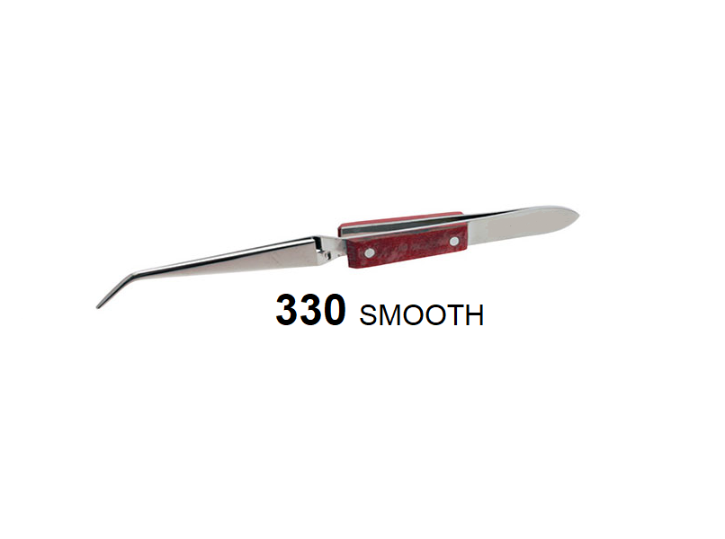 SOLDRING TWEEZERS, SMOOTH, FIBER-GRIP 330