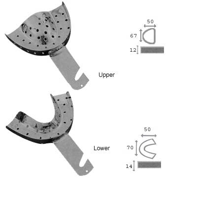 Punched Type Stainless Steel Impression Trays