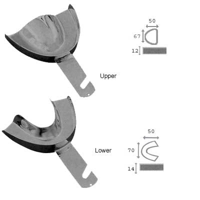 Solid Type Stainless Steel Impression Trays