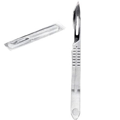 Sterile Scalpels With Solid Plastic Handle